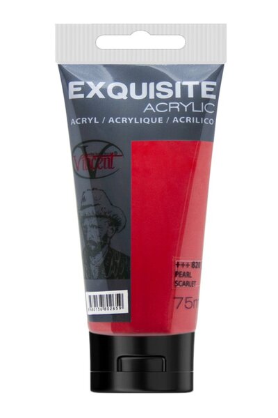 Vincent Exquisite Akrilik Boya 75 ML Pearl Scarlet
