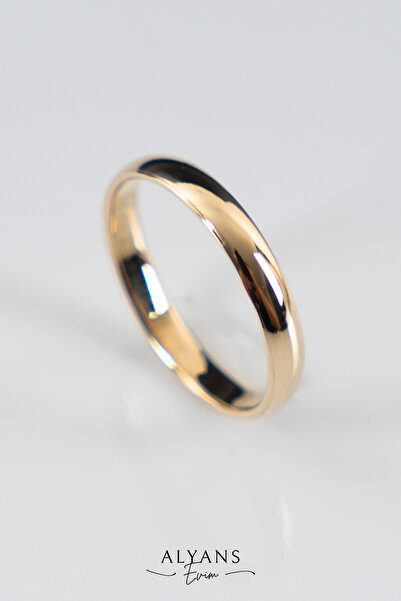 Genel Markalar 3mm Bombeli Gümüş Alyans , Nişan Yüzüğü , Klasik Alyans