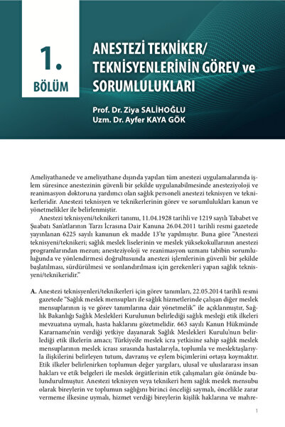 Ema Tıp Kitabevi Teknisyenler Teknikerler ve Sağlık Okulları için Anestezi Temel Bilgiler