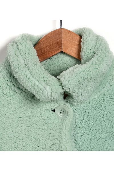 DIDuStore 1/8 Year Old Baby Girl Clothing Models Welsoft Plush Lined Children's Cardigan