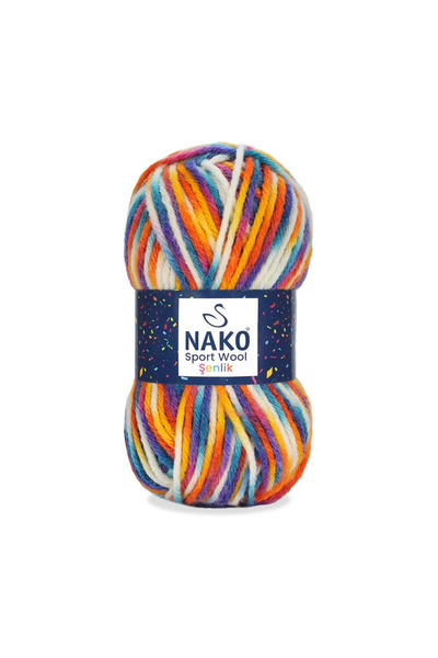 NAKO Sportwool Şenlik 87737 Kalın Atkı Bere ipi 100 gr