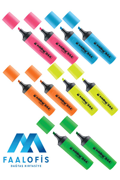 Edding 344 قلم هايلايتر مختلط الألوان 10 قطع