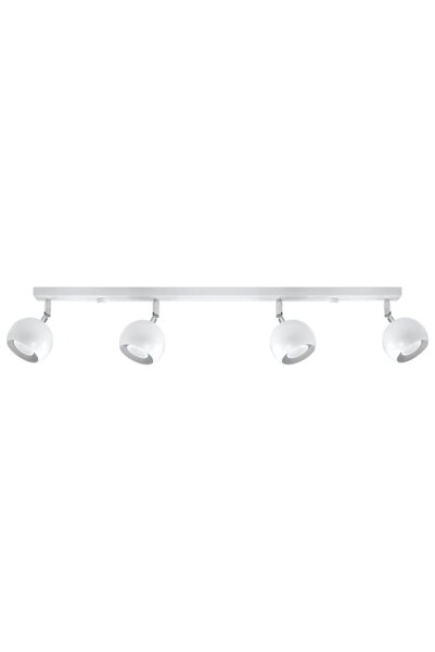 Rsylight Retro Beyaz 180 Derece Hareketli Modern Spor 4 Lü Led Spot Avize Gün...