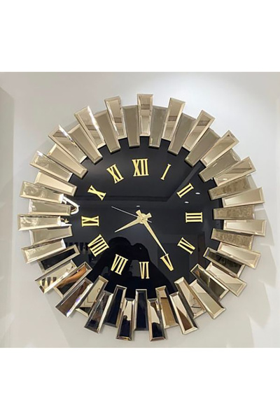 İK mimarlık Art Mirror Elite piyano Aynalı Saat 60 Cm