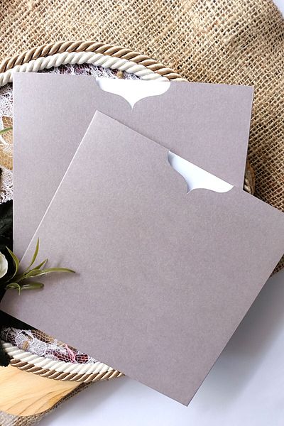 Dekorden Gray Invitation Envelope - 16x16 cm - 100 pieces