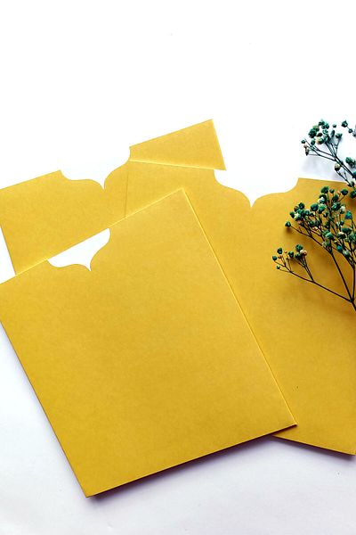 Dekorden Yellow Invitation Envelope - 16x16 cm - 100 pieces