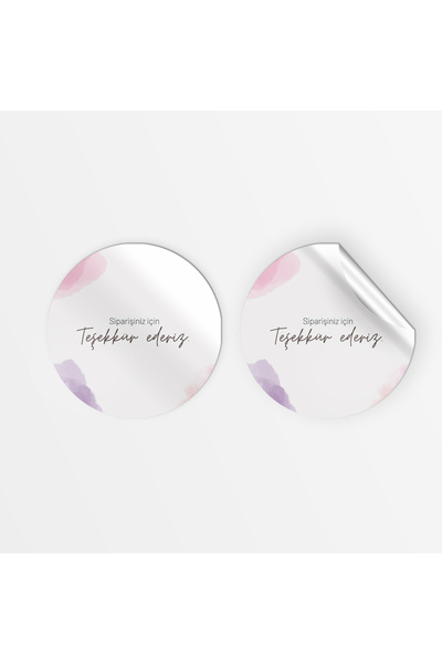 Pink Butik ملصق تغليف وشحن مطلي (4 × 4 سم) 70 قطعة - شكرًا لطلبك -