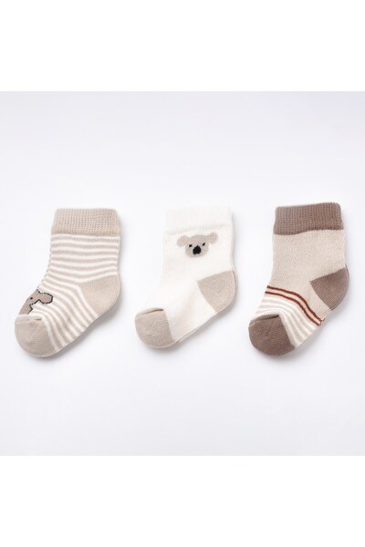 Biorganic Koala 3-Piece Baby Socks 68449