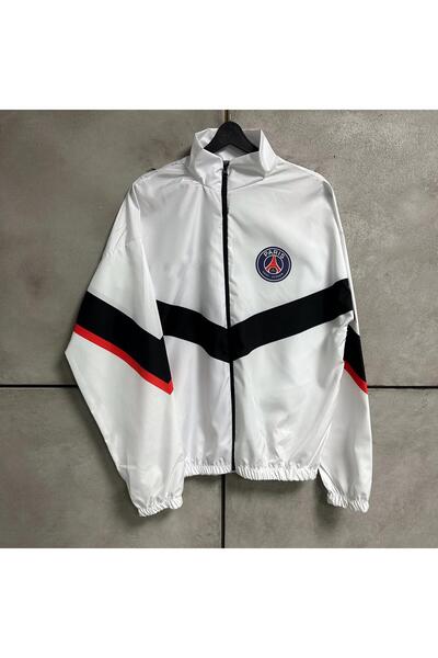 Be Original Αδιάβροχο Unisex Λευκό Paris με ριγέ σχέδιο