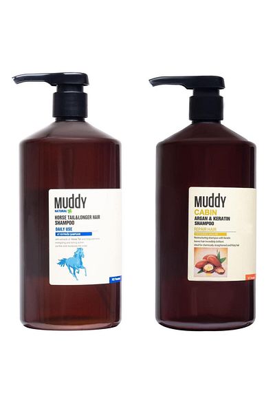 Muddy 1000ml Argan and Keratin Shampoo - Horse Tail and Longer Hair