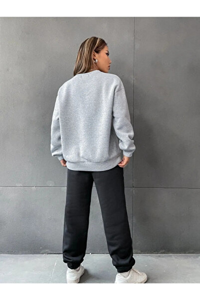 AY MONTANA LUNAVISTA Kadın Kılıç Baskılı Sweatshirt Alt Üst Eşofman Takımı