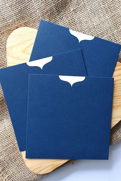 Dekorden Navy Blue Invitation Envelope - 16x16 cm - 100 pieces