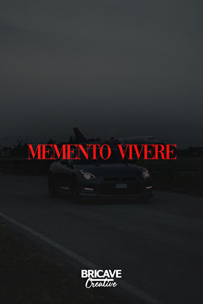 Bricave Memento Vivere - Yaşadığını Hatırla JDM Araba-Motosiklet Cam Etiket S...