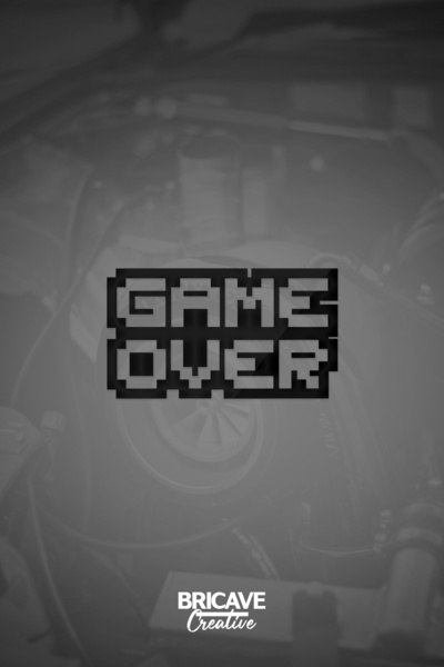 Bricave ملصق ملصق على الزجاج الأمامي للسيارة والدراجة النارية من Game Over JD...