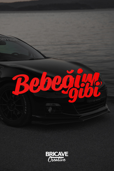 Bricave ملصق ملصق على الزجاج الأمامي للسيارة والدراجة النارية مثل My Baby JDM...