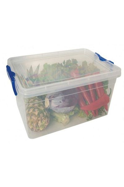 LEVA Multi-Purpose Transparent Rectangular Lockable Storage Container 30.lt