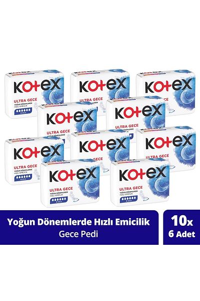 Kotex Ultra Single 6 Night 10 Pack Pack