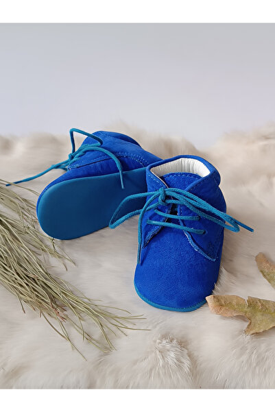 Hodore Saks Blue Genuine Leather Baby Booties