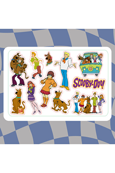 Nurmurs Scooby doo Çizgi Film Laptop Notebook Ajanda Tablet Etiket Sticker