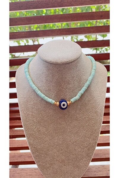 wanwa aksesuar السماء الزرقاء فيمو قلادة