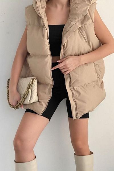 Noa Noa Beige Puffer Vest