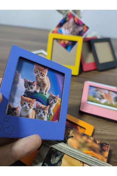 Fikart 10 Pieces Wooden Colorful Frame Baby Lover Frame