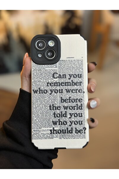 Go Aksesuar Iphone 13 Ve 14 Uyumlu Kamera Korumalı Kaplama Gazete Tasarımlı Kılıf