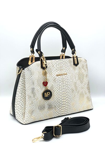 mıchael polo Snake Leather Detailed Women's Hand and Shoulder Bag 5 Compartme...