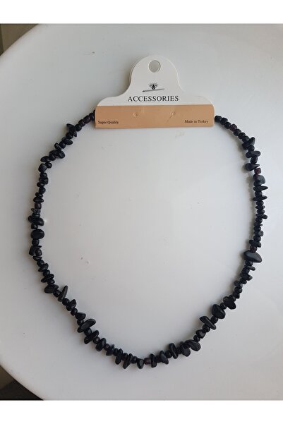 miso aksesuar takı Misotrend Onyx Cracked Natural Stone Necklace