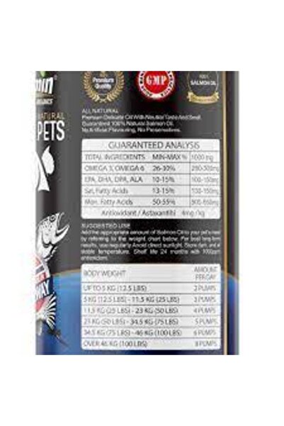 Mutamin Organics Mutamin Norveç Somon Balık Yağı 1L – Kedi & Köpekler İçin Omega-3 ile Sağlıklı Tüy ve Bağışıklık