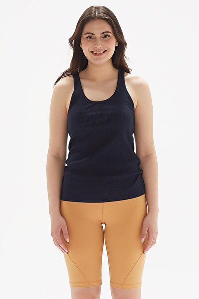 Comm-Ci Tricou tricotat Gale bleumarin cu nervuri