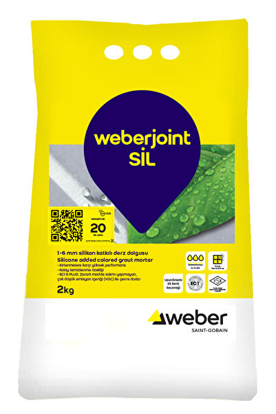 WEBER Sil Silikon Katkılı Derz Dolgu 2 Kg (Açık gri)