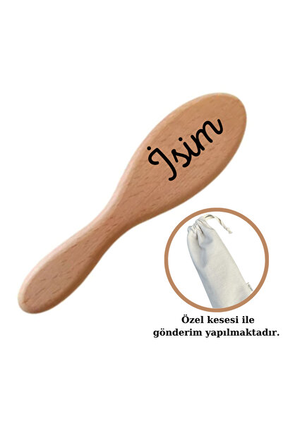 Jolie Ma Doğal Keçi Kılı Isimli Bebek Fırçası %100 Doğal Bebek Konak Fırçası Konak Fırçası