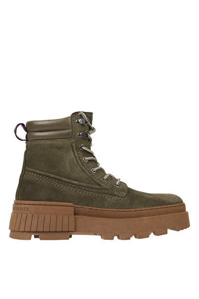 Tommy Hilfiger Süet Haki Erkek Bot ELEVATED CHUNKY SUEDE BOOT