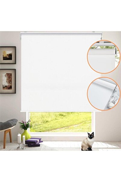 storyperde Güneşlik -düz Beyaz Stor Perde 1. Kalite Asinche Kumaş Oeko-tex® S...