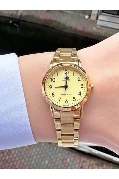 Q&Q QZ5571J93Y Gold Color Women's Wristwatch