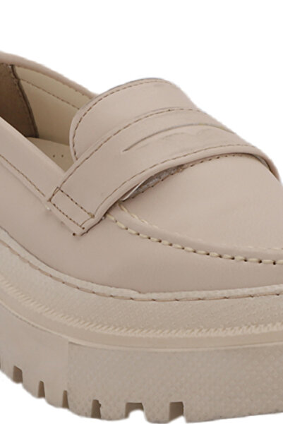 İncim Жіночі кремові туфлі Nox висотою 5 см на замовлення з товстою підошвою тверді міцні тугі туфлі в стилі мокасини