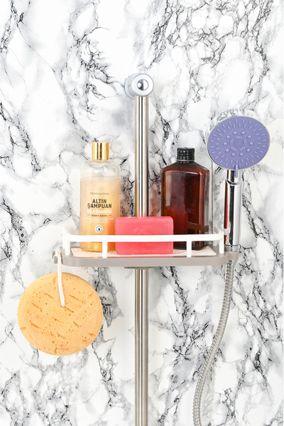 Carat Home Organizator practic de baie din plastic fără șuruburi Distribuitor...