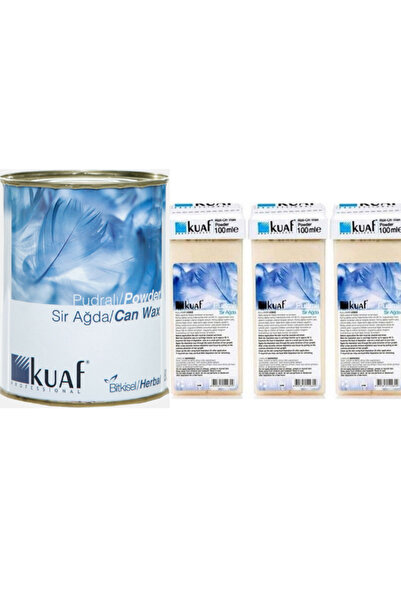 Kuaf Konserve Sir Ağda Pudra 800 Gr + Kuaf Pudra Kartuş Ağda 3 Adet