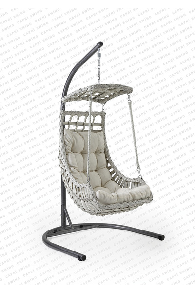 Gardenya Bahçe Capri Swing Alaçatı Rattan Bahçe Ve Balkon Salıncağı