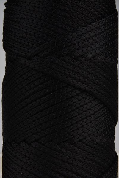 SENSY 5 Mm - 400 gr Ață de macrame din poliester Negru 95 M Ață de macrame din poliester Ață de alimentare și ață de pungă