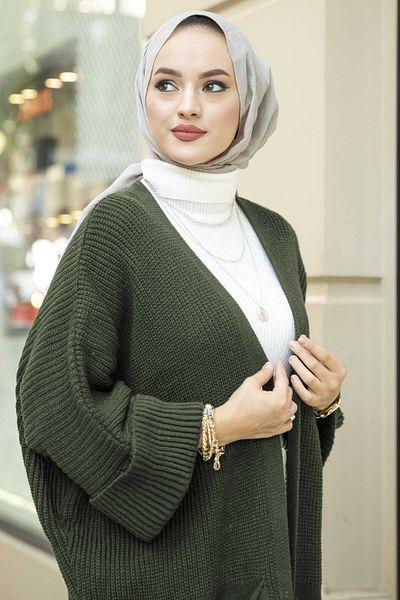 RANABUTİK Knitwear Long Women's Cardigan