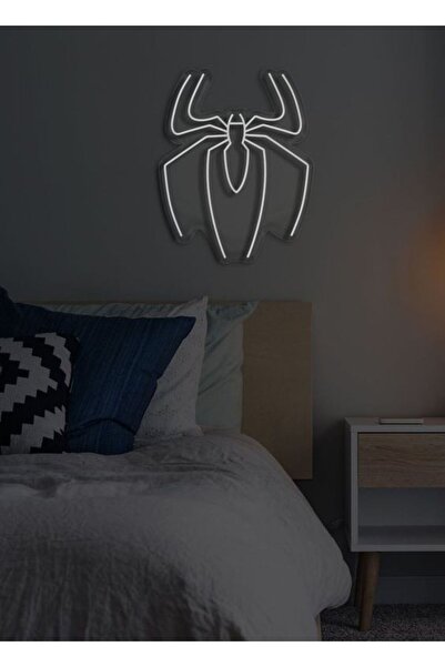Neon örümcek adam logo neon led duvar aydınlatması