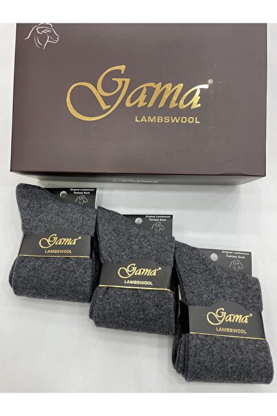 Gama Çorap 3 Pieces of Genuine Lamb Wool Thick Winter Men's Socks