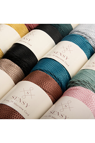 SENSY 5 Mm - 400 gr Polyester Makrome Ipi Vizon 95 M Polyester Makrome Ip Supla Ip Ve Çanta Ipliği