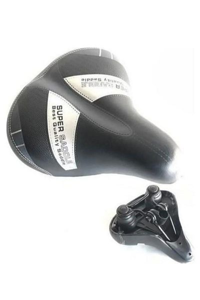 Asroya Bicycle Wide Comfortable Soft Spring Saddle Seat Bicycle Seat Saddle Spare Parts Accessory