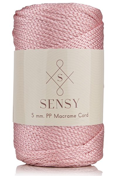 SENSY 5 Mm - 400 gr Polyester Macrame Thread Pink 95 M Polyester Macrame Thread Suppla Rope And Bag Thread