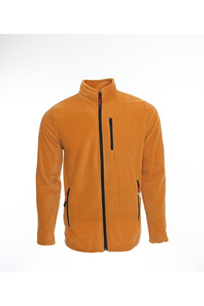 Kozik Caramel Shoftsell Men's Fleece Standard Fit Full Zip 3 Pocket Men's Fleece Cardigan