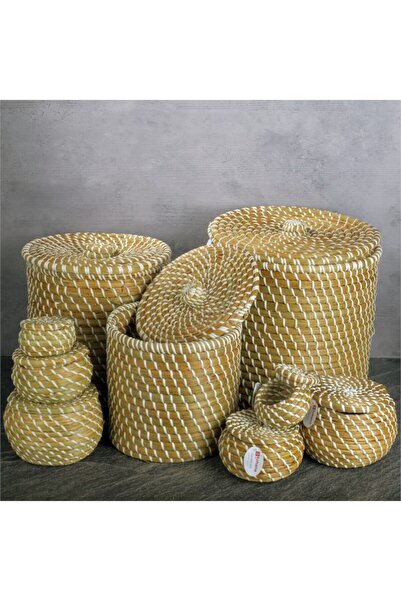 Tohana 9 parça Hasır Banyo Seti