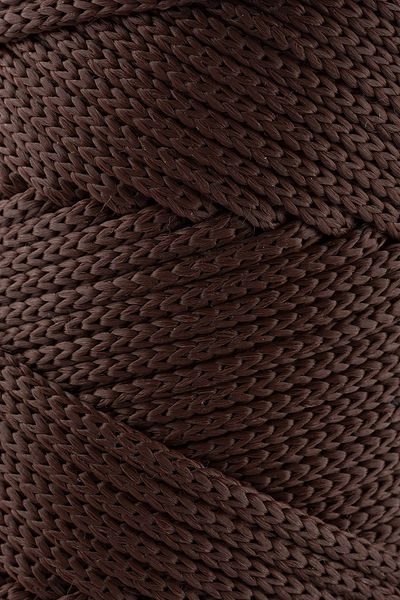 SENSY 5 Mm - 400 gr Polyester Macrame Thread Brown 95 M Polyester Macrame Thread Suppla Rope And Bag Thread
